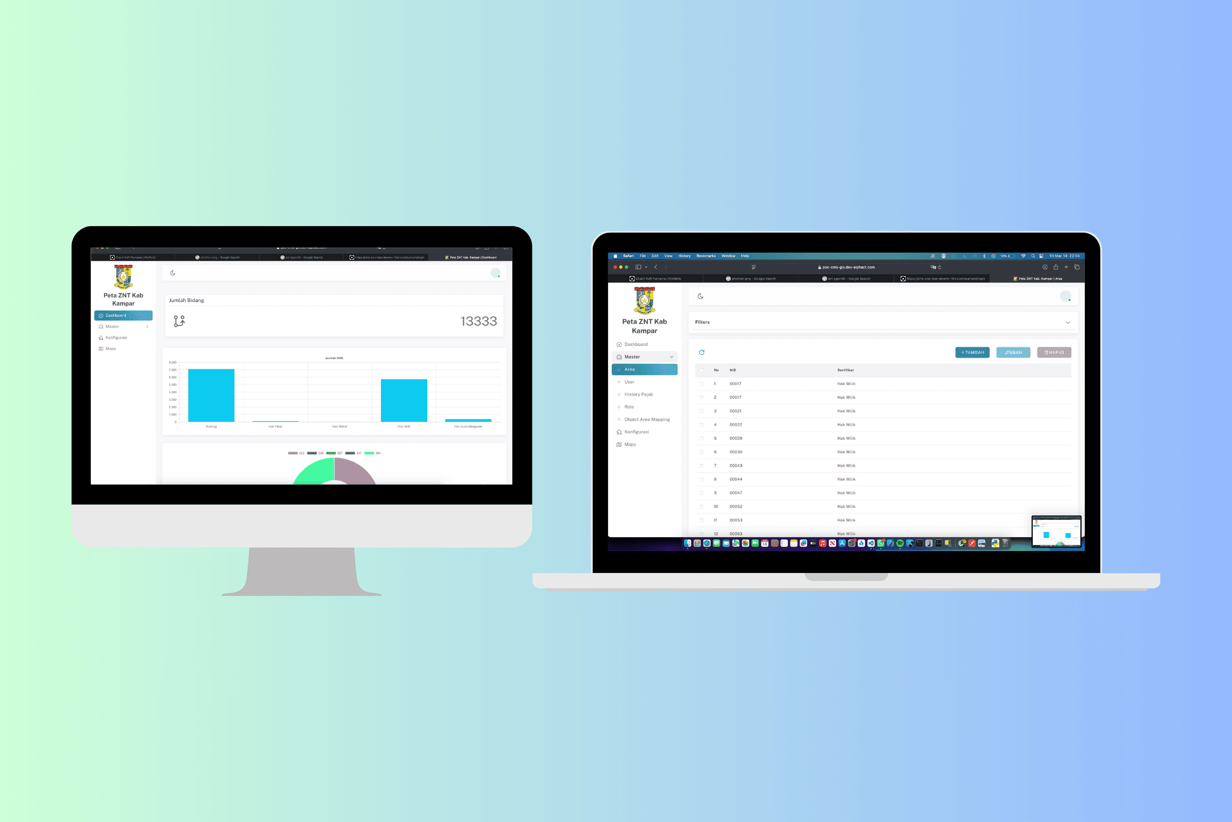 GIS Kampar content management system