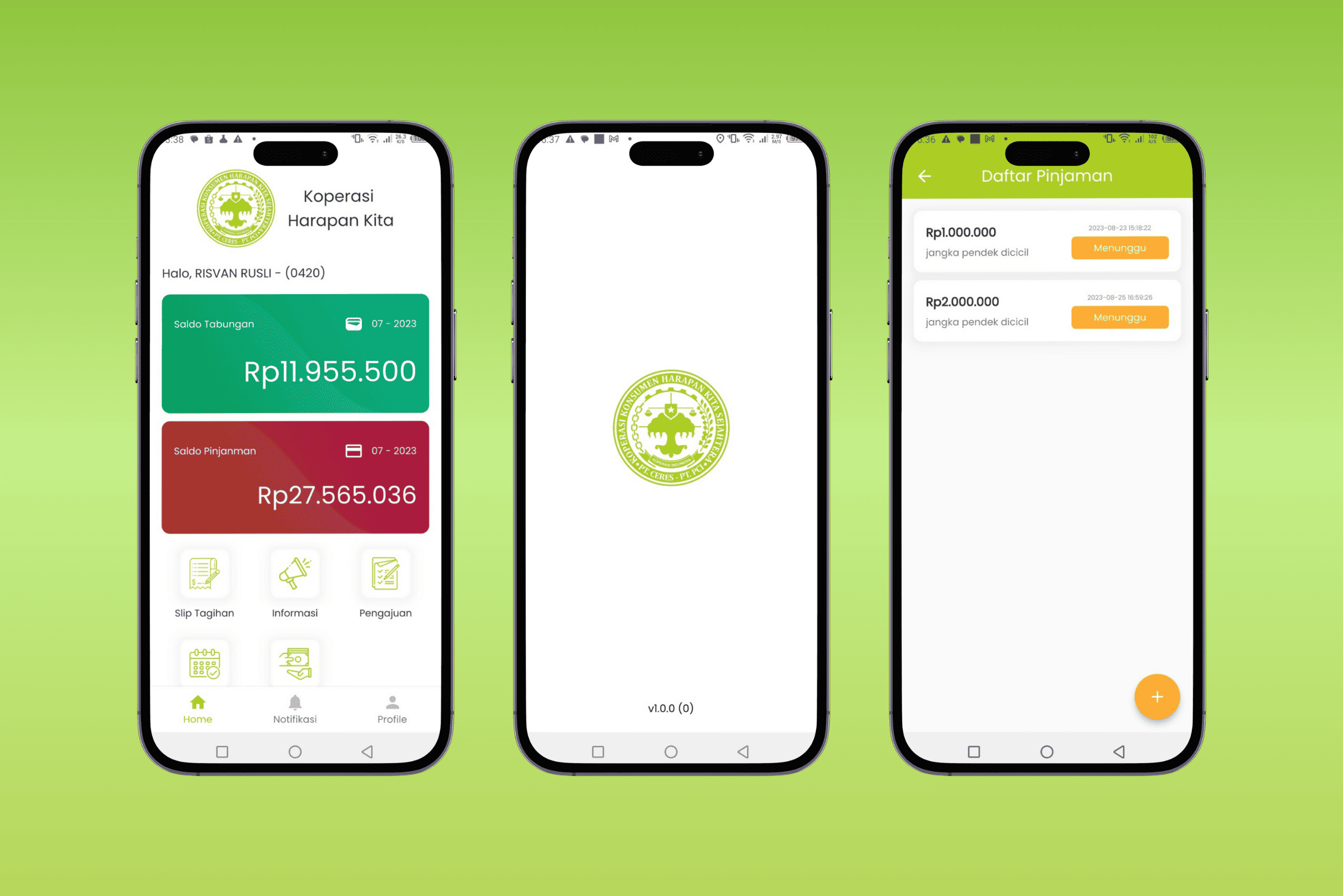Koperasi Harapan Kita cooperative mobile application
